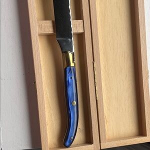 Elegant salmon slicer by Claude Dozorme for Laguiole.